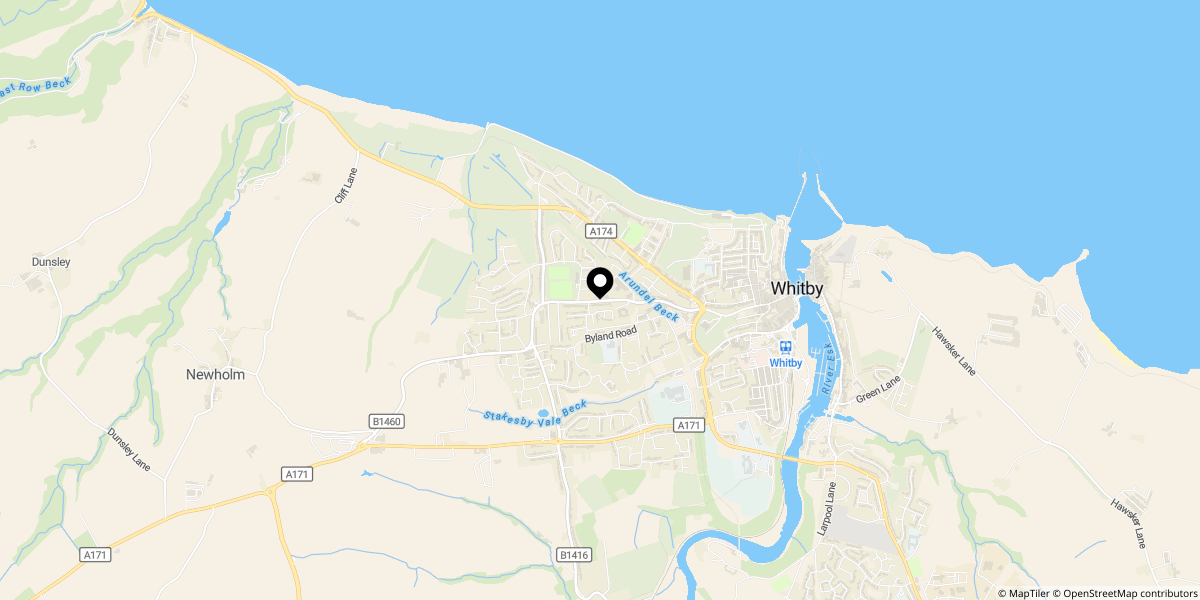 Approximate location of 25 Jefferson House, Whitby