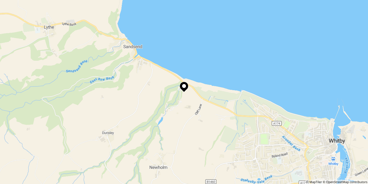Approximate location of Saltmoore, Sandsend, Whitby, North Yorkshire, YO21 3SY