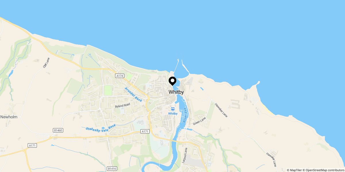 Approximate location of Flowergate, Whitby, YO21 3BL