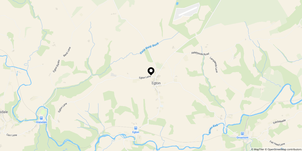 Approximate location of Stoneleigh, Egton