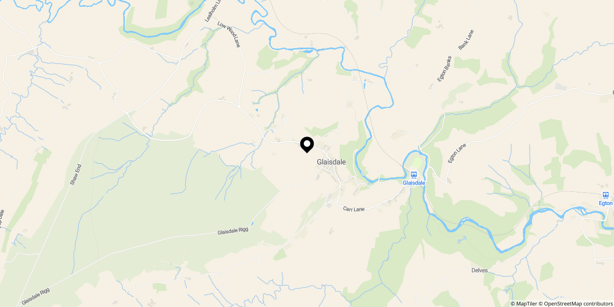 Approximate location of Green View Cottage, Glaisdale