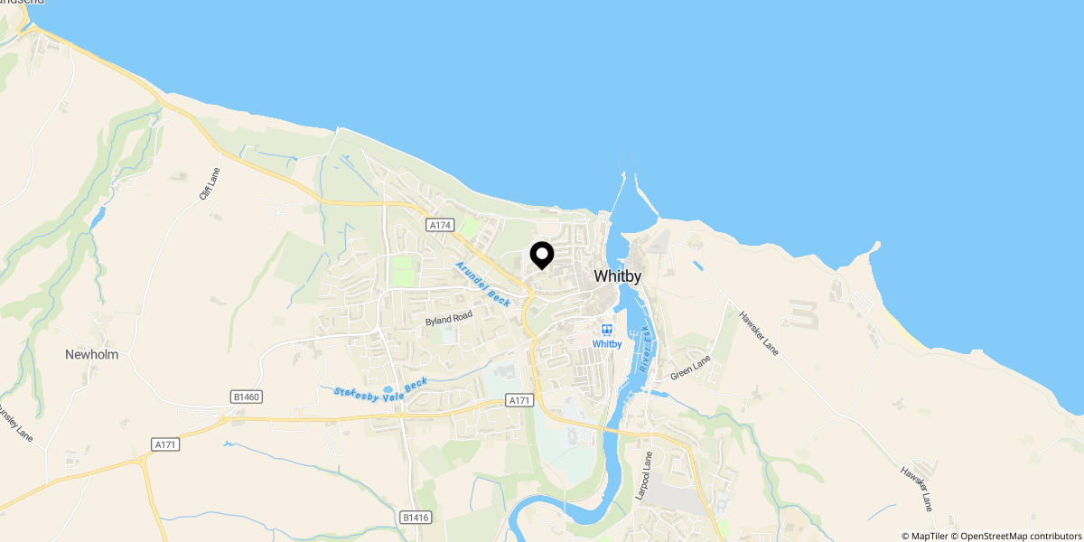 Approximate location of Langdale Terrace, Whitby, North Yorkshire, YO21 3EE