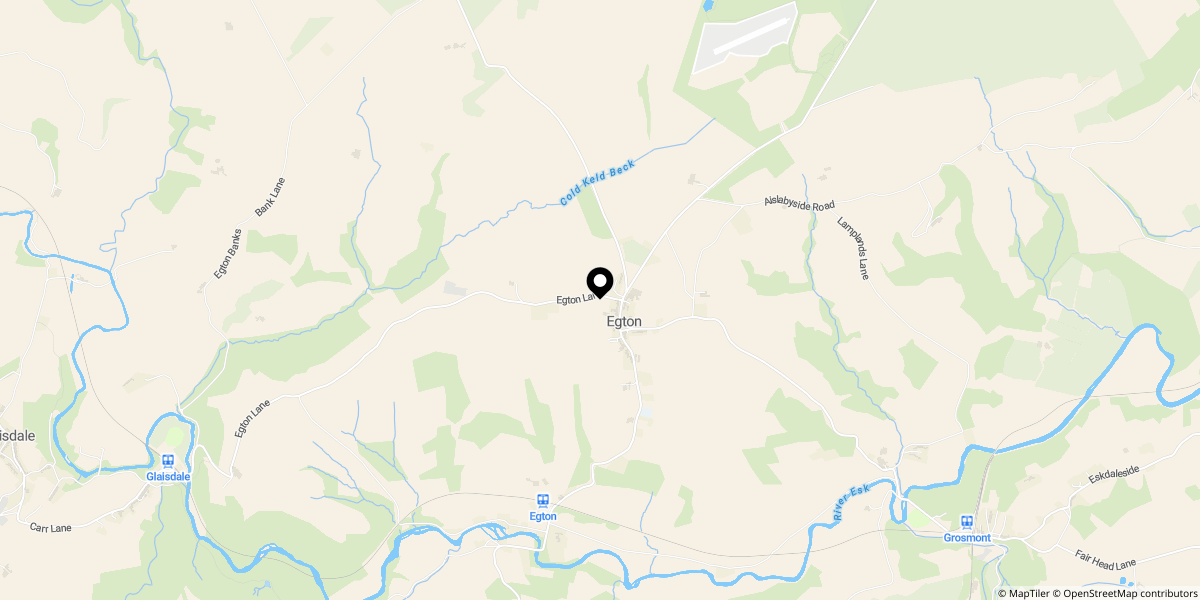 Approximate location of Egton, Whitby