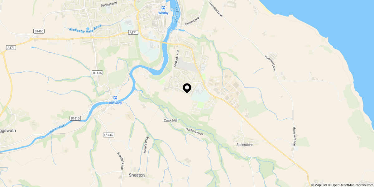 Approximate location of Heather Drive, Whitby