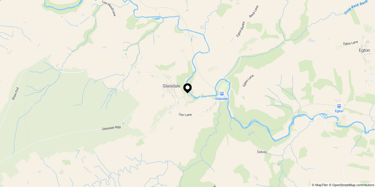 Approximate location of Anglers Quarters, Glaisdale, Whitby, North Yorkshire, YO21 2PE