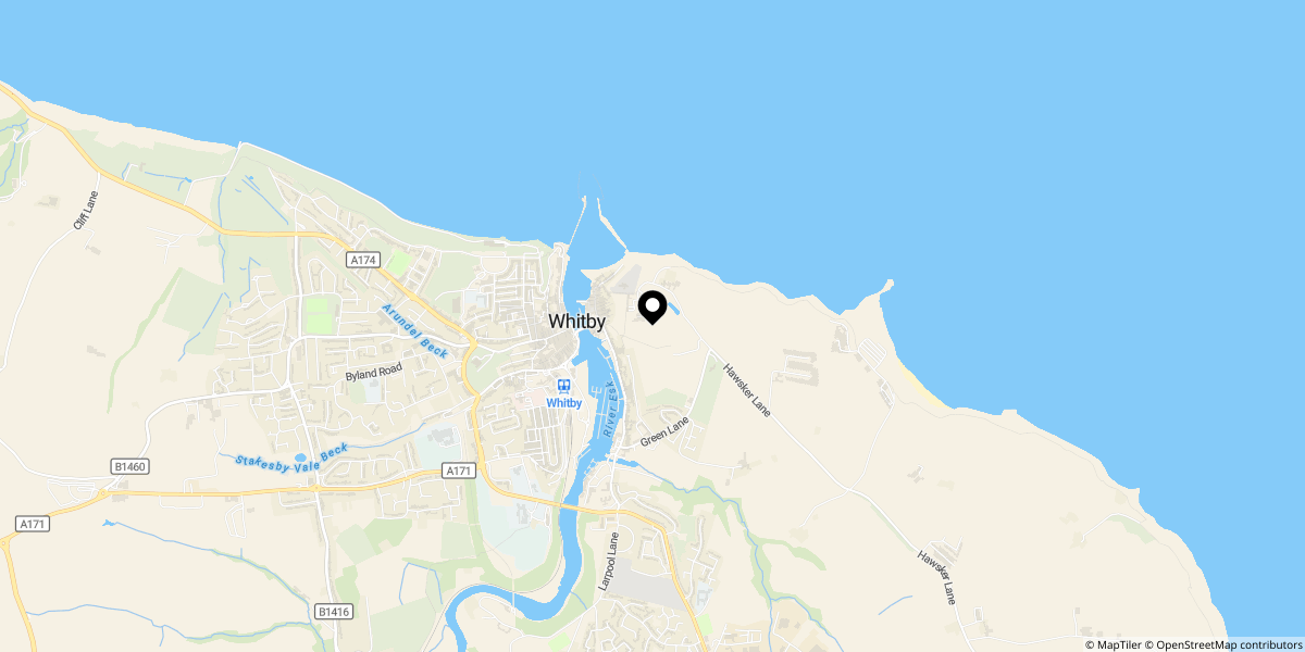 Approximate location of Church Street, Whitby, YO22 4AS