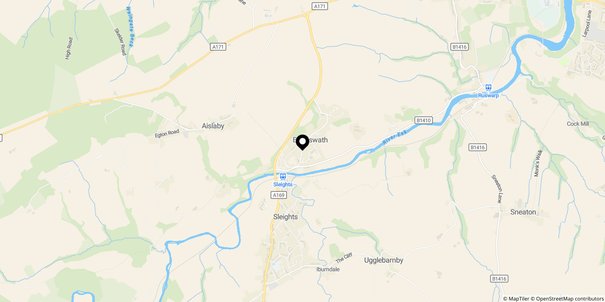 Approximate location of The Carrs, Briggswath, Whitby, YO21 1RR
