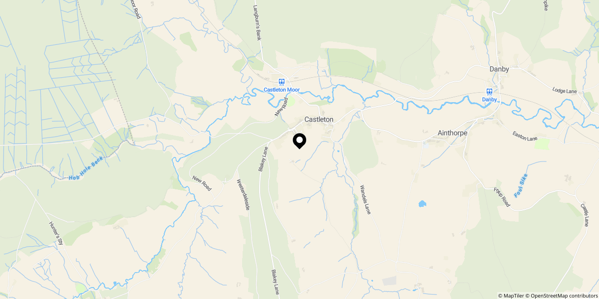 Approximate location of High Street, Castleton, Whitby, YO21 2DB