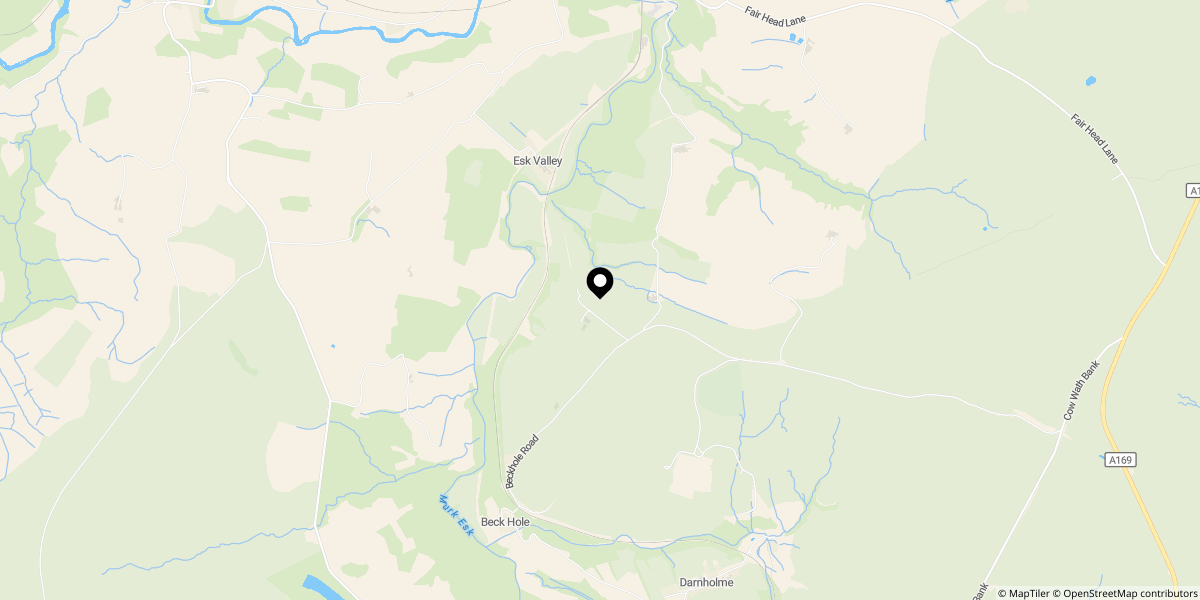 Approximate location of Goathland, Whitby, YO22 5LQ