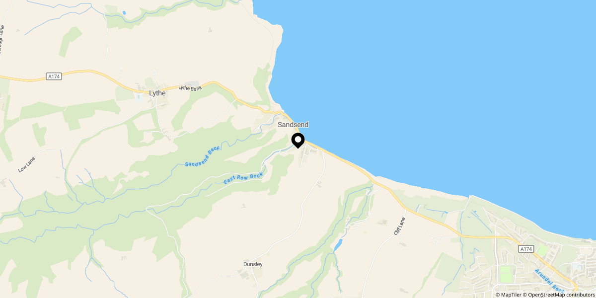 Approximate location of Juniper, Saltmoore, Sandsend