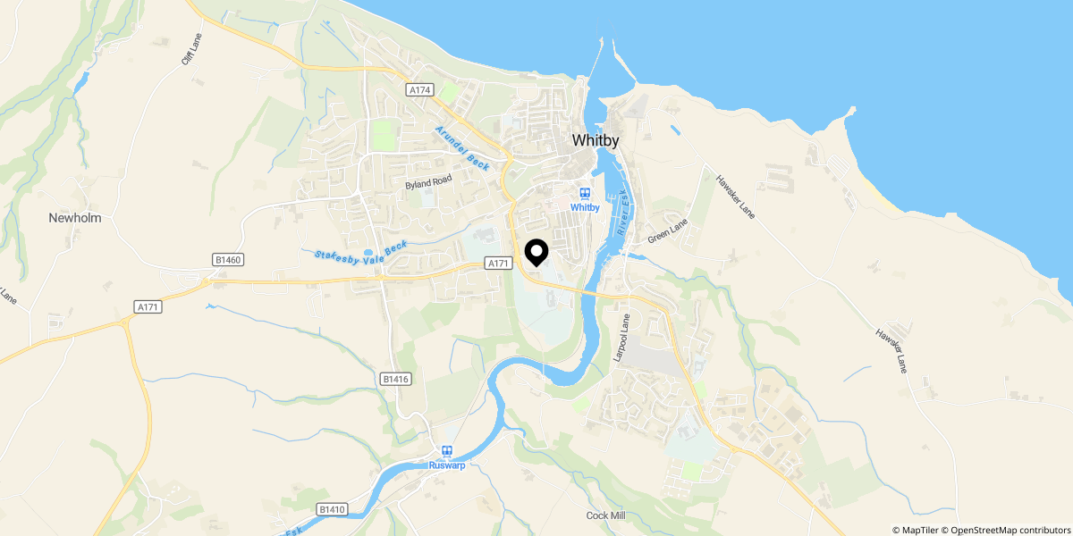 Approximate location of Hope Cottage, Whitby, YO21 1PH